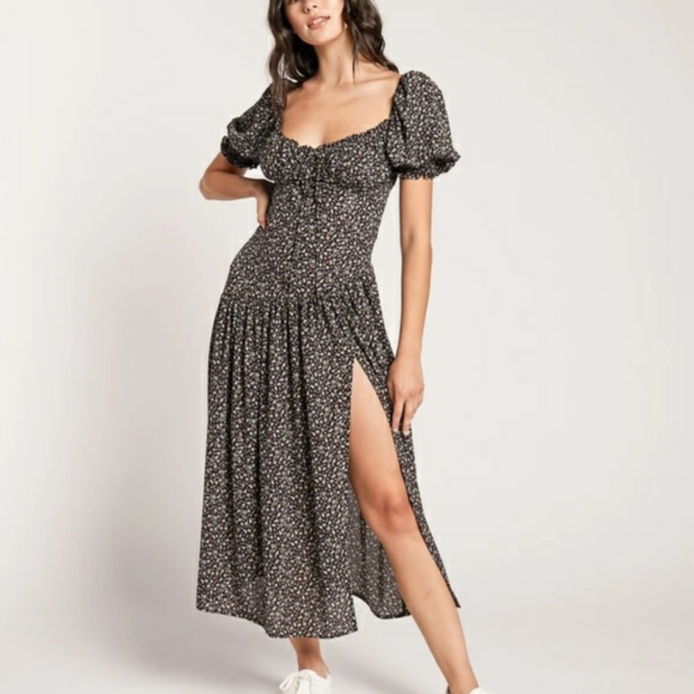 Eggie mid bloom midi dress